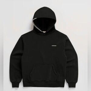 Madhappy classic fleece Black Hoodie with White Accents size medium